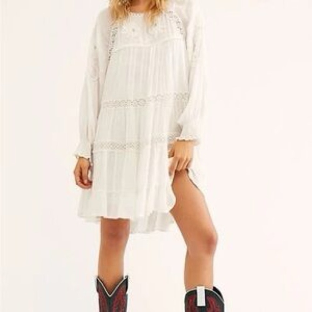 Free People White Mini Dress